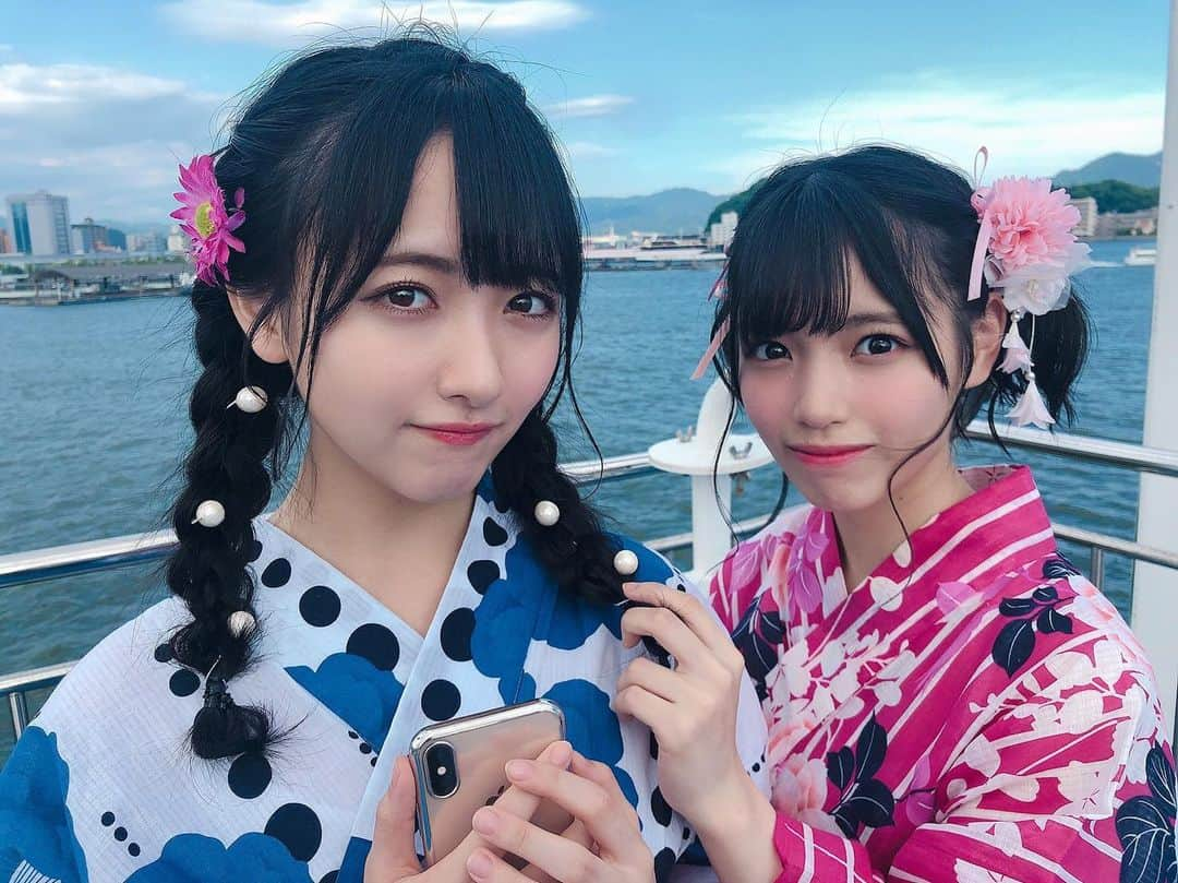 STU48さんのインスタグラム写真 - (STU48Instagram)「* ちほちゃん🌸 ひなちゃん🌸 * #STU48 #STU48号 #夏休みデートフェス  #宇品花火大会  #石田千穂 #岩田陽菜 #好きなそ #いえっ」7月28日 20時57分 - stu48.official