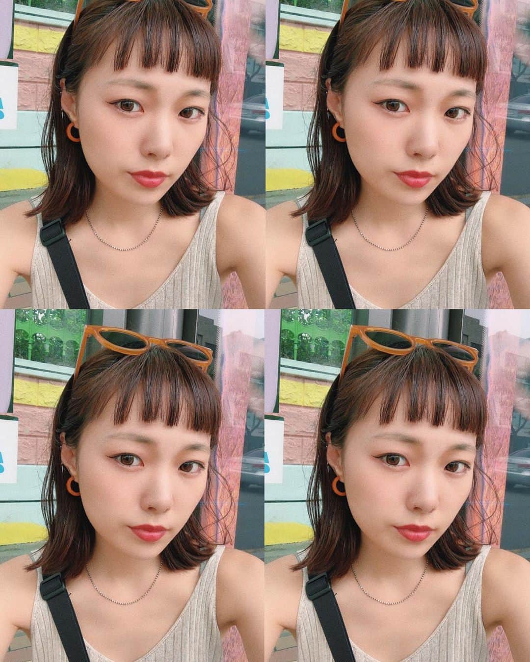 sayocoのインスタグラム：「戦利品はすぐ使う派🙋‍♀️♥️ ・ 韓国でgetした華奢なsilverネックレスが 最近のお気に入りアイテムです🐶 #オン眉」