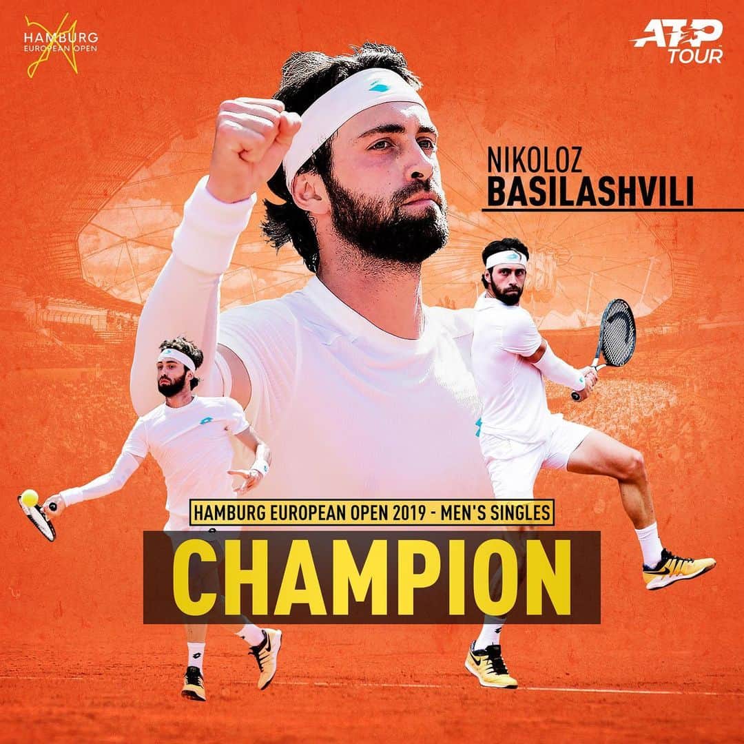 ATP World Tourさんのインスタグラム写真 - (ATP World TourInstagram)「Back-to-back for Basilashvili 🏆 🇬🇪 @nikolozbasilashvili is the 2019 @hamburgopen champion 🙌」7月28日 21時18分 - atptour
