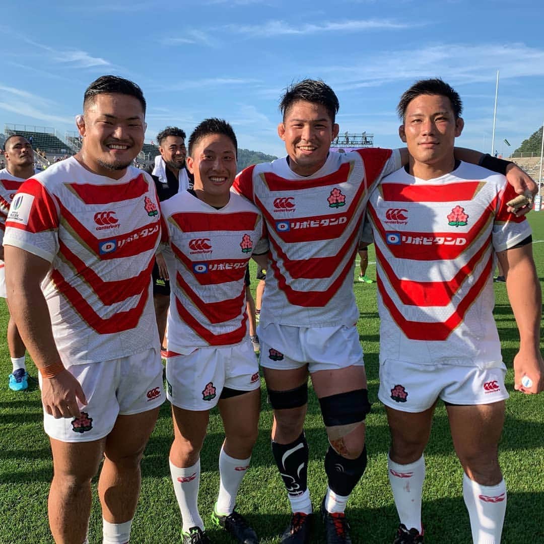茂野海人のインスタグラム：「VS FIJI 34-21 WIN 応援ありがとうございました‼」