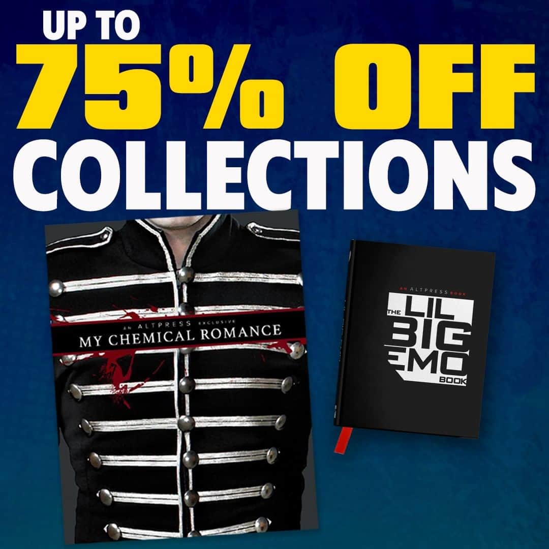 Alternative Pressさんのインスタグラム写真 - (Alternative PressInstagram)「From My Chem to THE LIL BIG EMO BOOK to YUNGBLUD and iDKHOW, every single collection is marked down 75% OFF this week only⁠ LINK IN BIO⁠ .⁠ .⁠ .⁠ #mychemicalromance #mcr #mychem #lilbigemobook #emo #emoquotes #alternativepress #altpress」7月28日 23時00分 - altpress