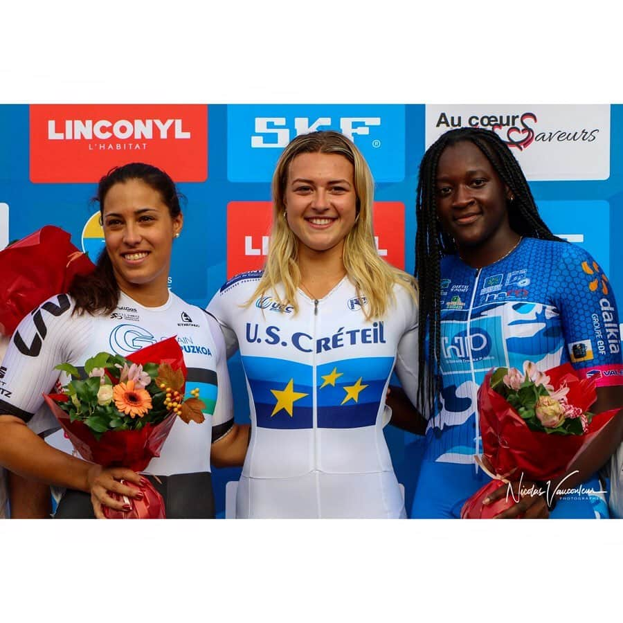 マチルド・グロさんのインスタグラム写真 - (マチルド・グロInstagram)「It was a really nice weekend in Le Mans 📍 🥇in Keirin & 🥇in sprint  Congrats to @taniacalvobarbero for your 🥈 and thank you to came here !😊 and also @charlenerx 😘 Bravo aussi à @marie_divine_ pour sa médaille de 🥉 en keirin ! Now, time for 2 weeks in @insep_officiel for trainings 💪🏻 before the NationalChampionship the 12 Nd - 14 th August in Paris !  #track #trackcycling #passion #focus #workhard #training  Always with @adidasparis @adidas  #teamadidas #point_p #fdj #corima #look #abiocom」7月28日 23時16分 - gros_mathilde