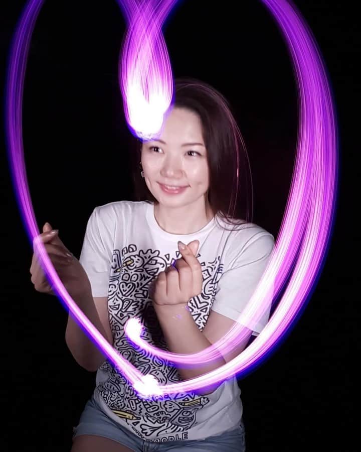 Ayanoのインスタグラム：「Galaxy Lightwave👉Galaxy Orbit👉Color Light Booth😆 #GalaxyHarajuku」