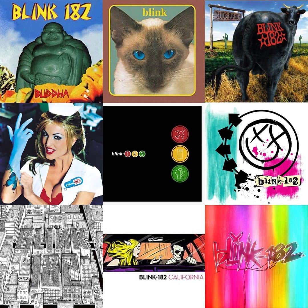 blink-182さんのインスタグラム写真 - (blink-182Instagram)「NINE. this is our ninth album, as decided by me and travis. some count buddha, some not. some count the mark tom and travis show. some count greatest hits. some count dogs eating dogs. i’m counting buddha, cheshire cat, dude ranch, enema of the state, toypaj, untitled, neighborhoods, california, and now NINE. nine is also the number of universal love. and the number of uranus. remember to like and smash that subscribe button, or whatever it is the kids say now. - @markhoppus」7月29日 4時47分 - blink182