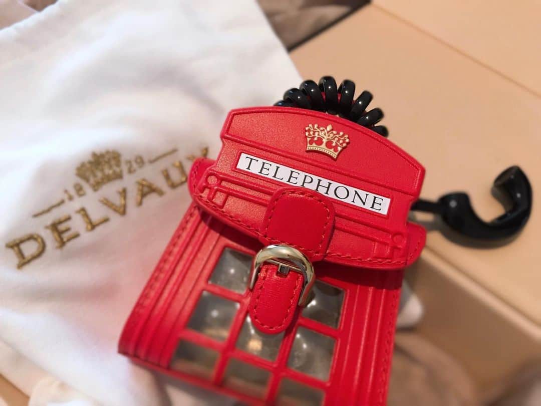 Rie fuさんのインスタグラム写真 - (Rie fuInstagram)「London phonebox in a bag☎️母へのロンドン土産に @delvaux の電話ボックスバッグ❤️実は手のひらサイズ #london #uk #bag #present #gift #suvenir #delvaux」7月29日 5時00分 - riefuofficial