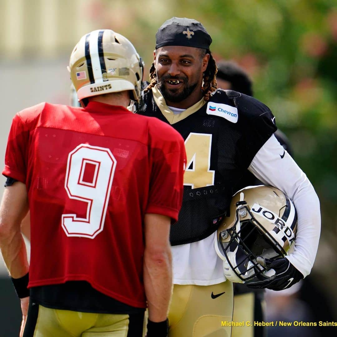 ニューオーリンズ・セインツさんのインスタグラム写真 - (ニューオーリンズ・セインツInstagram)「💪PADS CAME ON 💪  Photos from Sunday’s practice at our bio link! #SaintsCamp」7月29日 7時49分 - saints