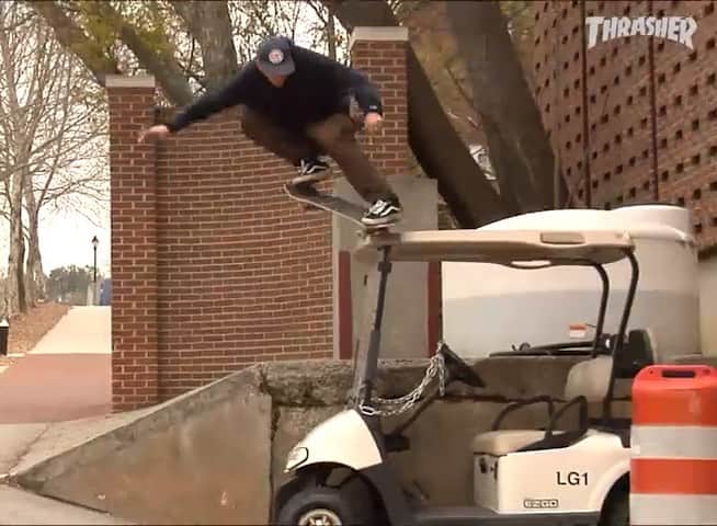 スラッシャーのインスタグラム：「💀🚐 ‘Nightmare Van’ with @_sus_boi @wukeeper @joshwilsonn #jonrowe @matt_bennett__ @ceeblues @m.a.d.c.a.p  @tybeall 🎥 by @bustcrew Playing now at ThrasherMagazine.com」