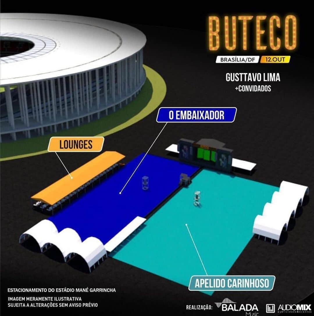 グスタボ・リマさんのインスタグラム写真 - (グスタボ・リマInstagram)「Brasília, esse é o mapa oficial do Buteco do dia  12 de Outubro. Que música não pode faltar no repertório, fala comigo bb @buteco #ButecoBrasilia」7月29日 9時21分 - gusttavolima