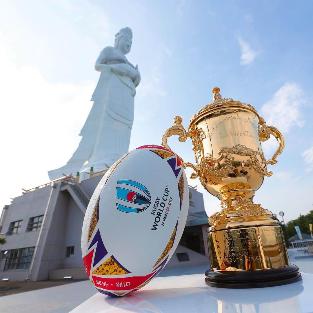 ラグビーワールドカップさんのインスタグラム写真 - (ラグビーワールドカップInstagram)「. 岩手県釜石市を訪問したウェブ・エリス・カップ🏆 釜石大観音を訪れました✨ . #RWC2019 #Rugby #Rugbygram #Sport #WebbEllisCup #Iwate #Kamaishi #VisitJapan #JapanTrip #岩手 #釜石 #釜石大観音 #ラグビー」7月29日 19時44分 - rugbyworldcupjp