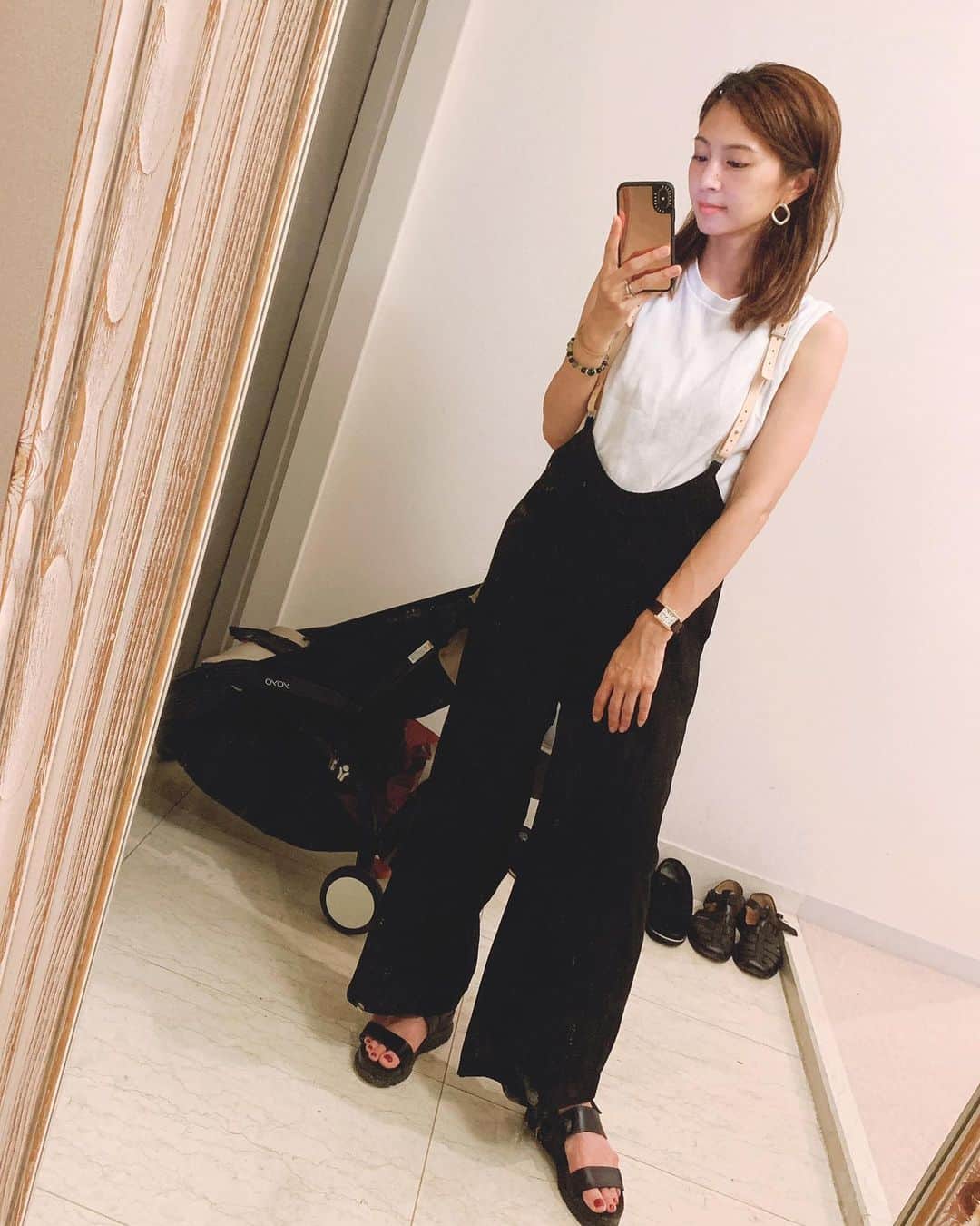 のインスタグラム：「AMERIのオールインワン❤️ 楽ちんで、さらっとしていてかわいい😊✨ allinone... @amerivintage  inner... @greed_tokyo  shoes... #colehaan  #みさこファッション  #ootd」