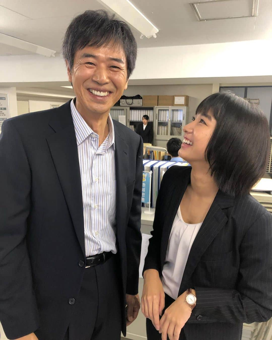 坂ノ上茜さんのインスタグラム写真 - (坂ノ上茜Instagram)「. 21時から #監察医朝顔 第3話放送です☺︎ 写真は平さんこと時任三郎さんと！」7月29日 20時15分 - sakanoueakane