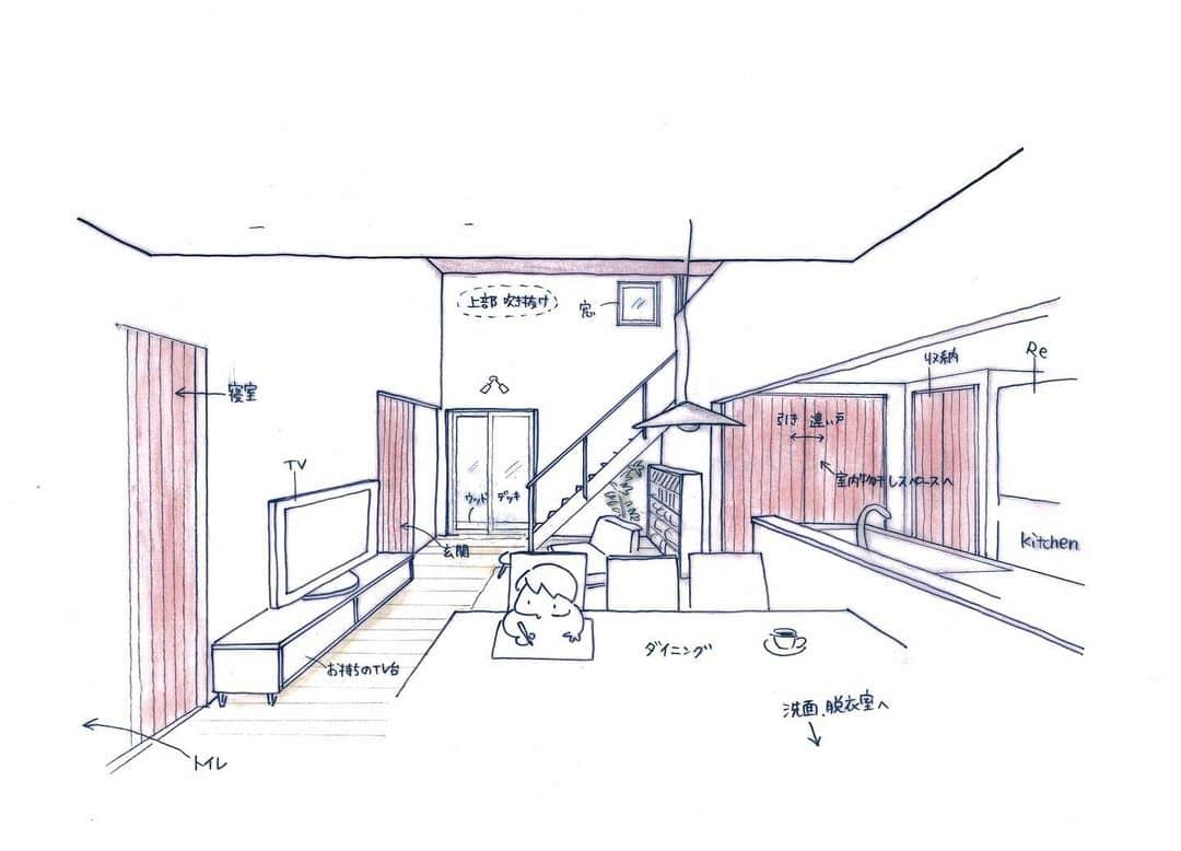 株式会社なごみの工房さんのインスタグラム写真 - (株式会社なごみの工房Instagram)「手描きのご提案書  #なごみの工房#広島県福山市#福山市#注文住宅#工務店#新築#建て替え#リフォーム#小屋#自然素材の家#無垢の木#木の家#オーダー家具#スイス漆喰#エクステリア#インテリア#手描き#ご提案書」7月29日 20時15分 - nagominokoubou