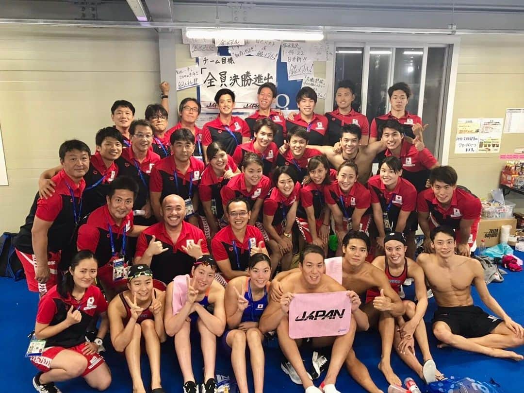 酒井夏海のインスタグラム：「世界水泳 もっと強くなりたい！！ まだまだ強くなれる！！ と思えた大会でした。 たくさんのご声援ありがとうございました☺️ #tobiuojapan#gwangju2019  #mizuno#mizunoswim#reachbeyond  2枚目は…☀️💙」