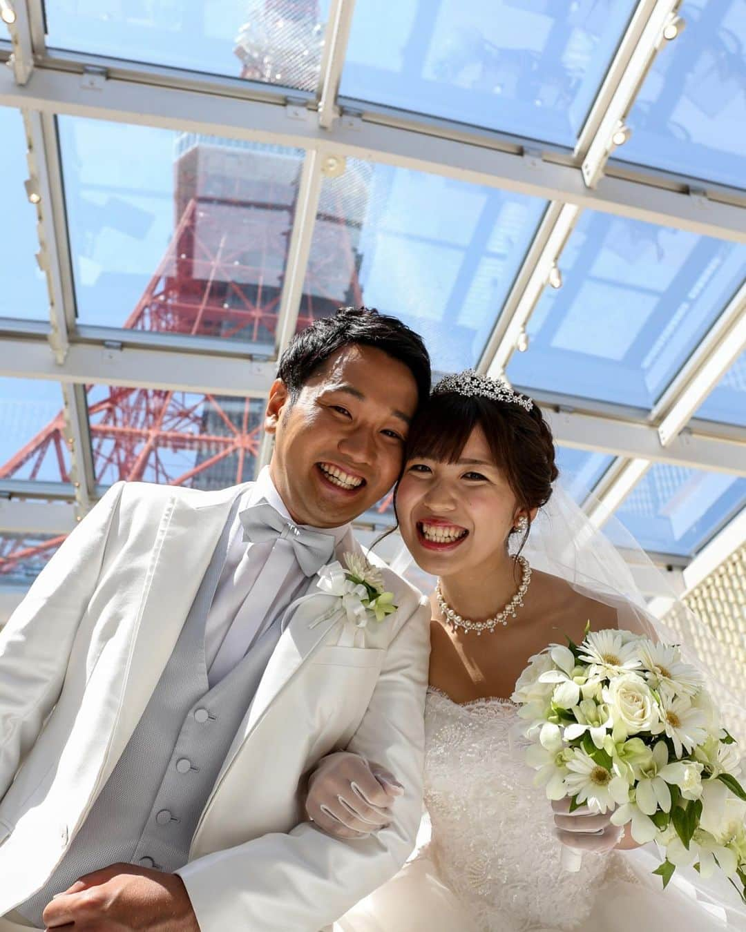 東京タワーの麓の結婚式のインスタグラム