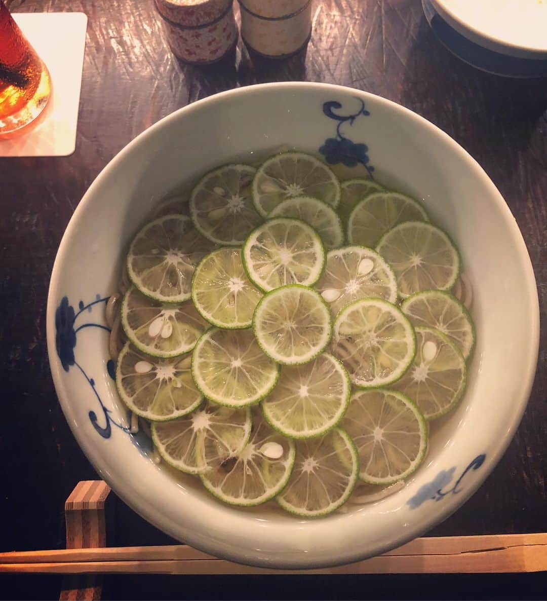 笛木優子のインスタグラム：「すだちそば、スターティン！w  #熱中症注意 #劇暑」