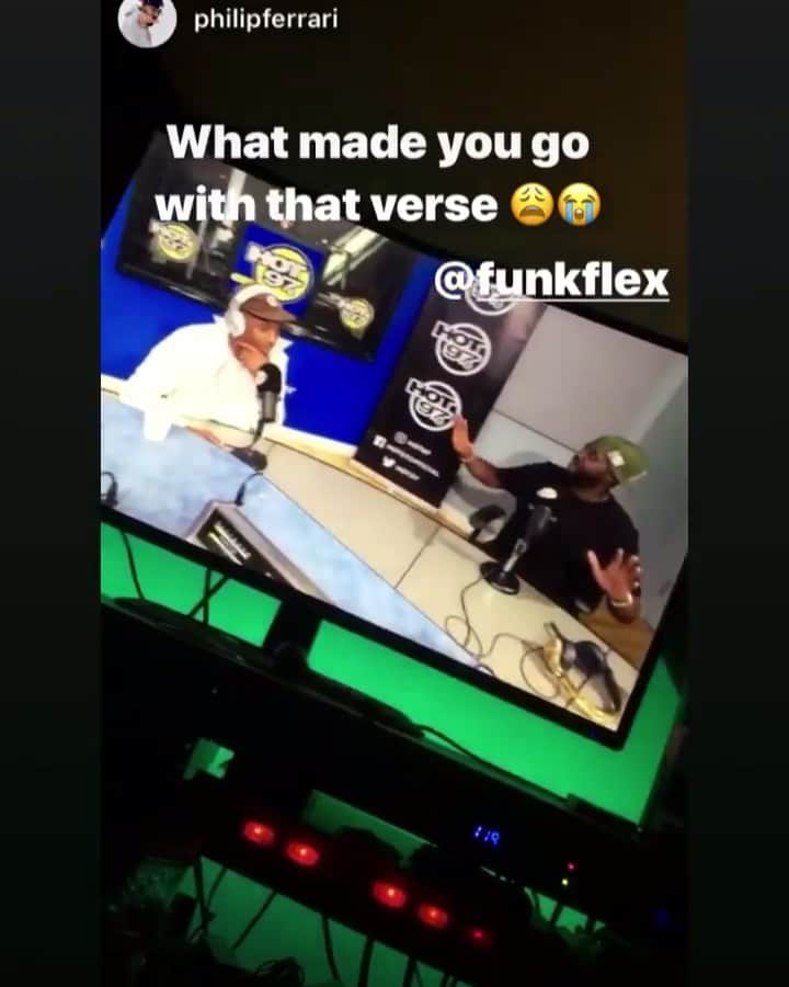 ファンクマスター・フレックスのインスタグラム：「“What made u go with that verse?” Clip Via: @philipferrari」