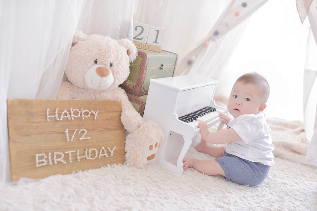 上原誠さんのインスタグラム写真 - (上原誠Instagram)「Half Birthday  GENTARO🥰」7月29日 17時29分 - m.uehara