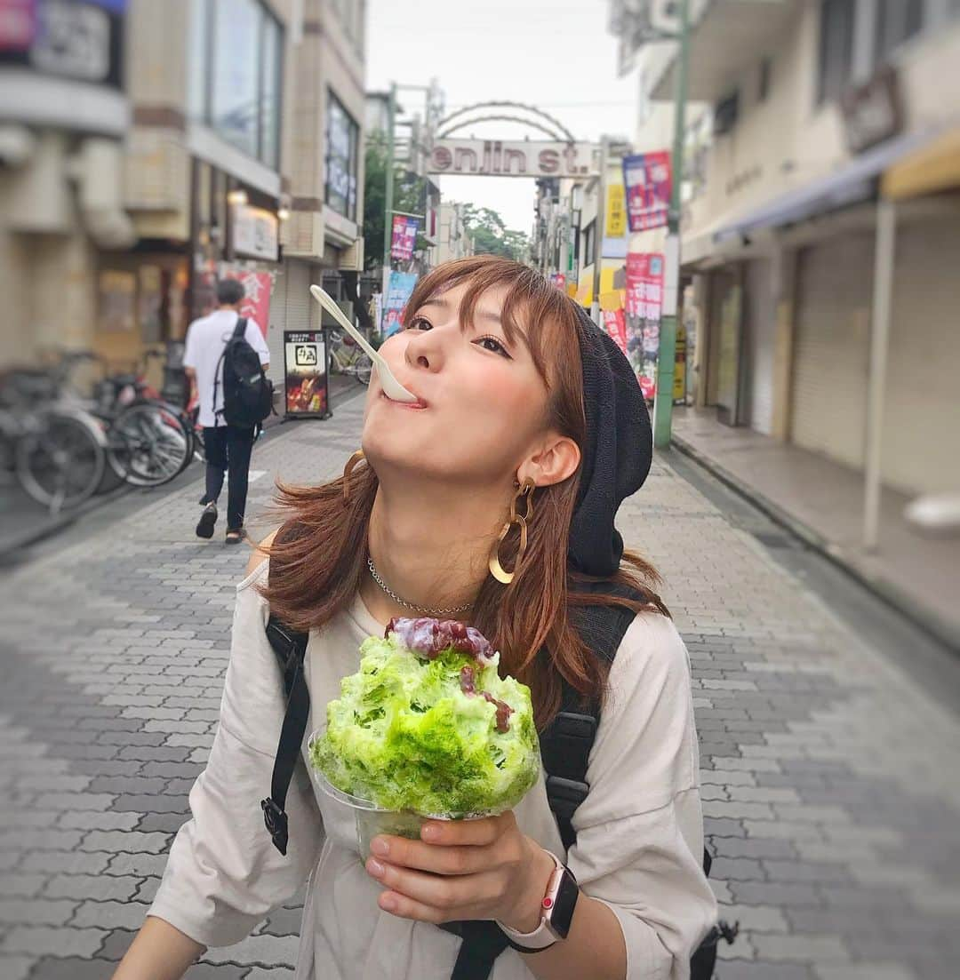 搗宮姫奈さんのインスタグラム写真 - (搗宮姫奈Instagram)「今年初食！！！！🍧💕 初上陸の場所で地べたリアンしたよ🙆‍♀️笑」7月29日 19時01分 - himenachaaaaan