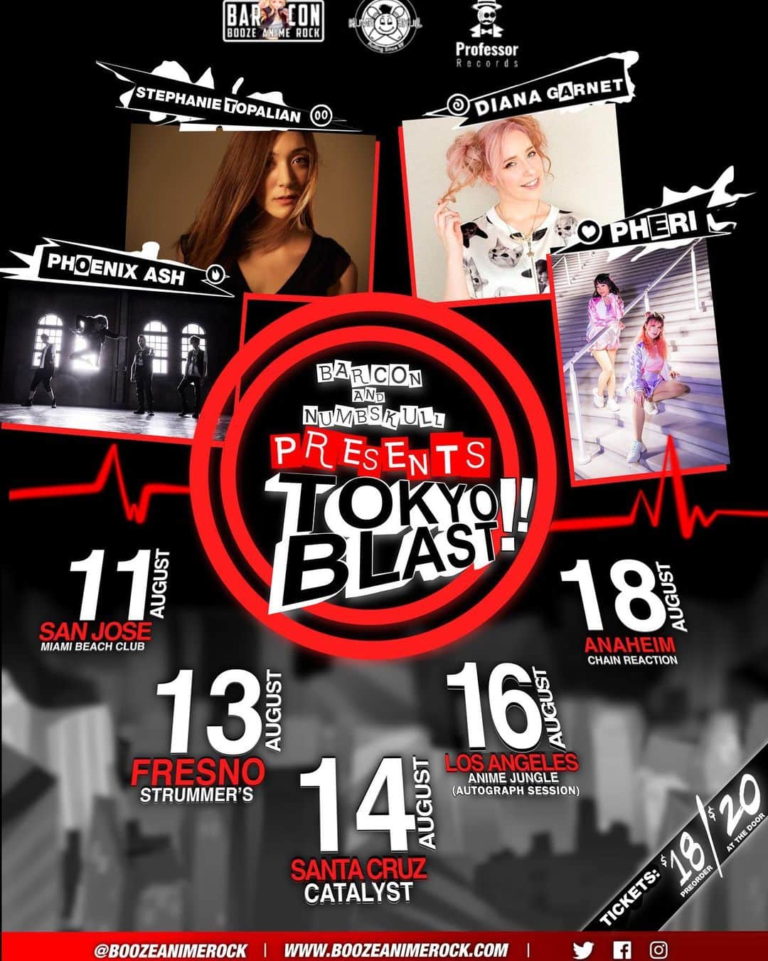 ステファニーのインスタグラム：「So excited to announce to you guys that I will be a part of BARCON's "Tokyo Blast"!! This time I would be heading to USA to tour across my home state California with these amazing artists @pheri_official @diana.garnet_tonkhai  @phoenixashmusic  It’s been a while since I last performed in Cali😆Come be a part of the fun😊 BarConによるイベント「Tokyo Blast」に出演することが決定いたしましたー😆🎊今回はなんと私の出身地でもあるカリフォルニアを横断することに！めっちゃ楽しみや！！！カリフォルニアにいるみんなカモーン！」