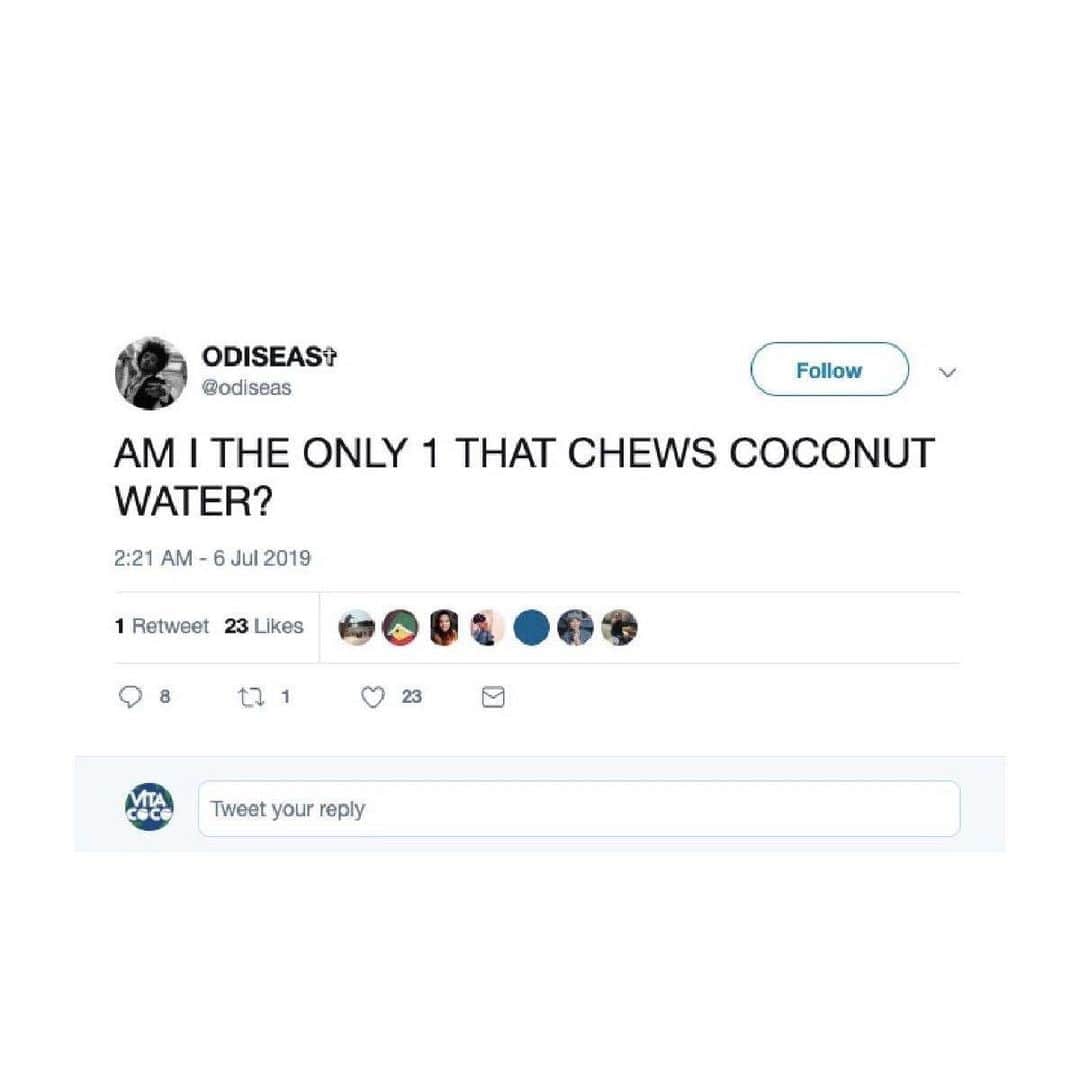 Vita Coco Coconut Waterさんのインスタグラム写真 - (Vita Coco Coconut WaterInstagram)「Chews???? Sorry what was that?」7月30日 6時13分 - vitacoco