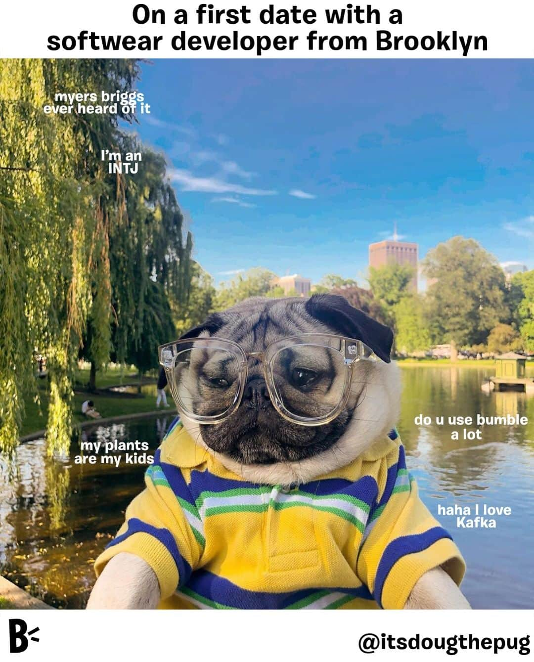 BarkBoxさんのインスタグラム写真 - (BarkBoxInstagram)「Tag this date.⁠ ⁠ @itsdougthepug」7月30日 4時45分 - barkbox