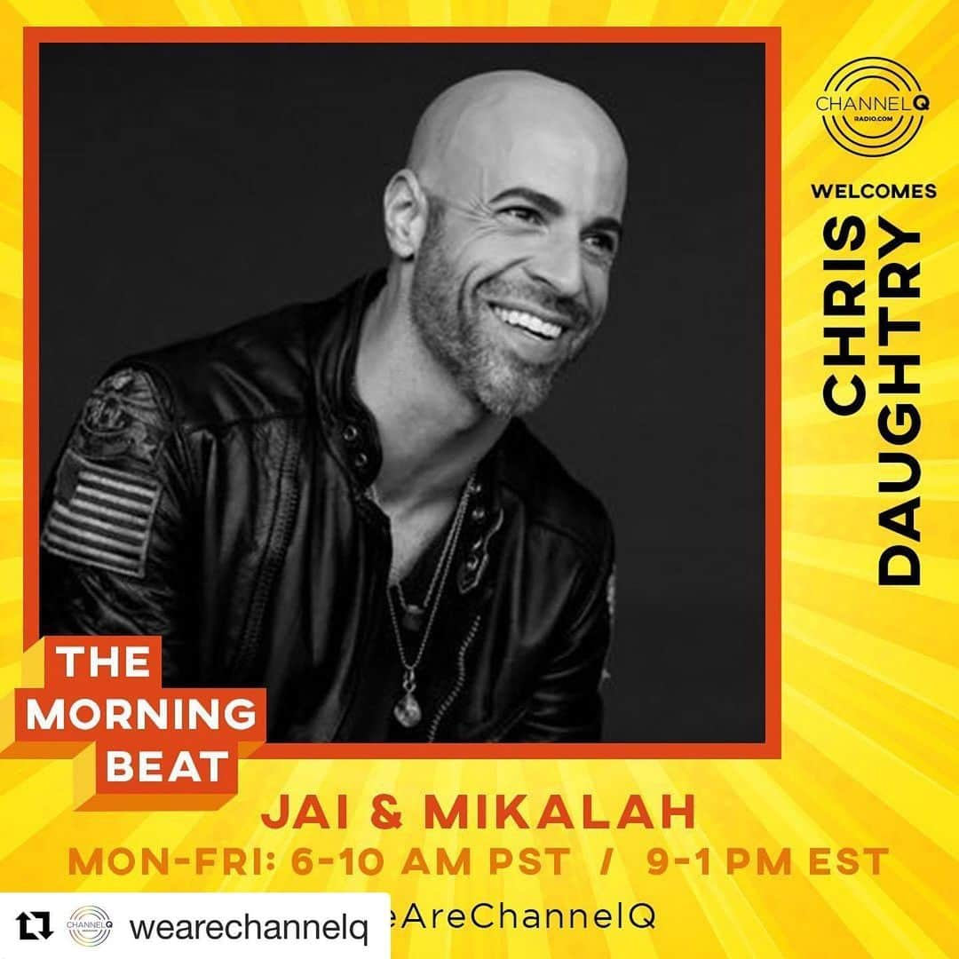 クリス・ドートリーさんのインスタグラム写真 - (クリス・ドートリーInstagram)「See you soon 🤗 @mikalahgordon  #Repost @wearechannelq with @get_repost ・・・ This morning on #TheMorningBeat w/ @officialjairodriguez and @mikalahgordon, @chrisdaughtry joins us in studio at 8:20am PDT/11:20am Eastern to talk about his latest single and get into some hijinks! Be sure to listen live on your radio or @radiodotcom app!」7月29日 22時19分 - chrisdaughtry