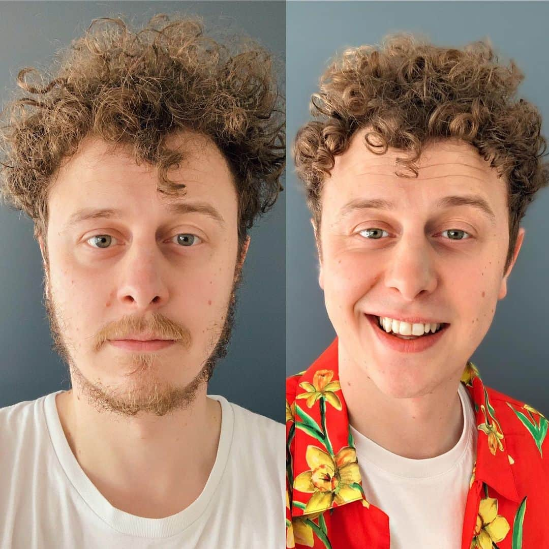 Norman Thavaudさんのインスタグラム写真 - (Norman ThavaudInstagram)「Ma transformation avant/après. J’ai perdu près de 0,0002g de poils en 10 minutes. Vous préférez quelle version ? 🧔🏼👱🏻‍♂️」7月29日 23時46分 - normanthavaud