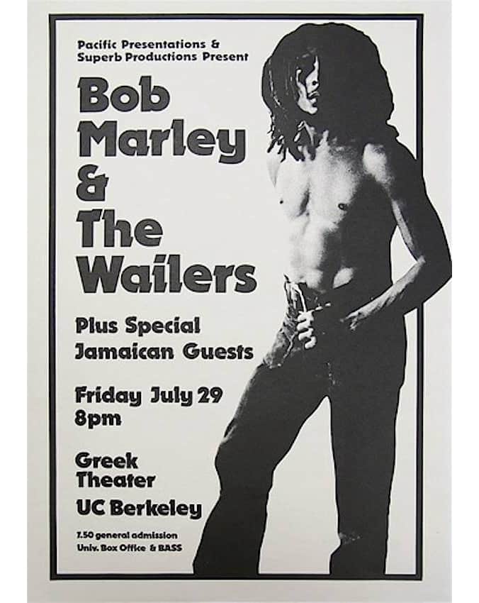 ボブ・マーリーさんのインスタグラム写真 - (ボブ・マーリーInstagram)「Original concert post from Bob and the Wailers show at the Greek Theater in #Berkeley, #California on July 29th, 1978! #todayinbobslife #KAYA #bobmarley」7月30日 0時30分 - bobmarley