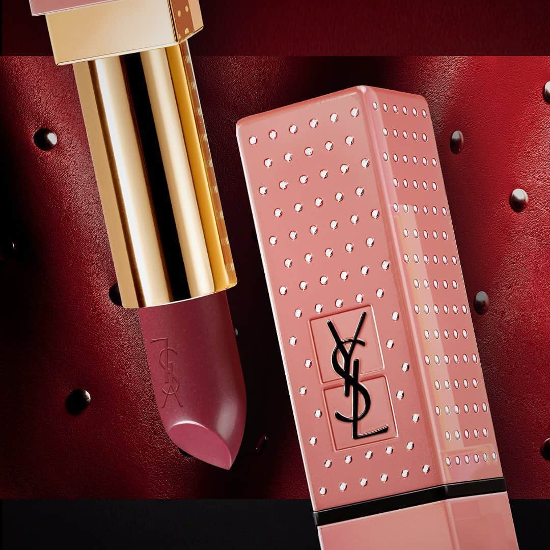 Yves Saint Laurent Beautyさんのインスタグラム写真 - (Yves Saint Laurent BeautyInstagram)「This National Lipstick Day - allow your lips to become the star of the show - rock a studded look. ROUGE PUR COUTURE STUDS EDITION in N°9 Rose Stiletto #yslbeauty #rougepurcouture #couturestuds #lipstickday #nationallipstickday」7月30日 1時04分 - yslbeauty