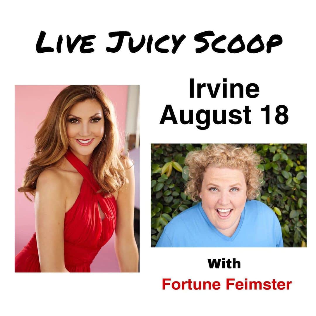 ヘザー・マクドナルドのインスタグラム：「So excited to have my good friend, the hilarious @fortunefeimster join me for a Live Juicy Scoop on August 18 at the @irvineimprov 🎙  Link in Bio for tickets」