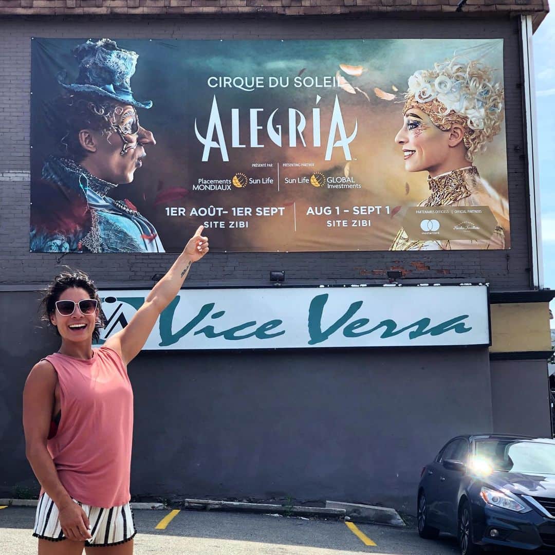 マリッサ・キングのインスタグラム：「Raaa this is cool!!!!!!! Hi Gatineau! Let’s get this week started after an amazing week off! #backtotour #bigtoplife #alegriacirquedusoleil」