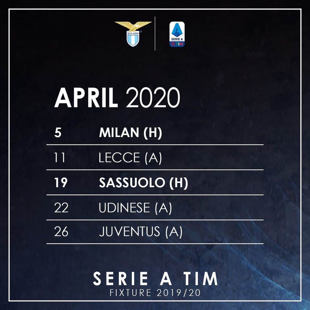 SSラツィオさんのインスタグラム写真 - (SSラツィオInstagram)「📆 Our 2019/20 @seriea fixture is here!  #CMonEagles 🦅」7月30日 3時30分 - official_sslazio