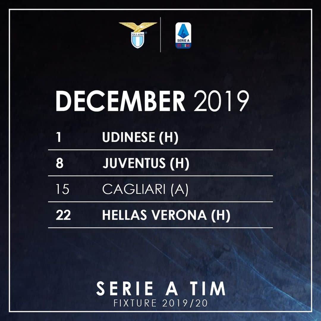 SSラツィオさんのインスタグラム写真 - (SSラツィオInstagram)「📆 Our 2019/20 @seriea fixture is here!  #CMonEagles 🦅」7月30日 3時30分 - official_sslazio