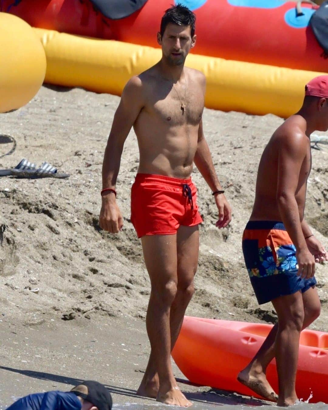 Just Jaredさんのインスタグラム写真 - (Just JaredInstagram)「@djokernole hits the beach shirtless during his family vacation in Marbella! See more on JustJared.com now. Photos: Backgrid」7月30日 3時59分 - justjared