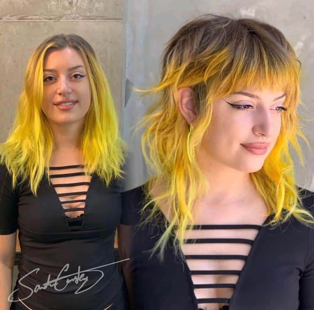 CosmoProf Beautyさんのインスタグラム写真 - (CosmoProf BeautyInstagram)「✂️SHAG-A-LICIOUS🍋⁣ ⁣ ⁣@scontey used a combination of razor cutting with some shear work to shag her out. Hair prepped with @sebastianpro_northamerica Potion9 before rough drying, then applied #sebastianpro Trilliant before styling with the @ghd_northamerica #ghdplatinumplus 🙌⁣💛⁣⁣ ⁣ Finish off any style you are #licensedtocreate with #sebastianprofessional styling products, available EXCLUSIVELY at #cosmoprofbeauty⁣⁣ ⁣ #repost #razorcut #shag #neonhair #shaghaircut」7月30日 4時30分 - cosmoprofbeauty