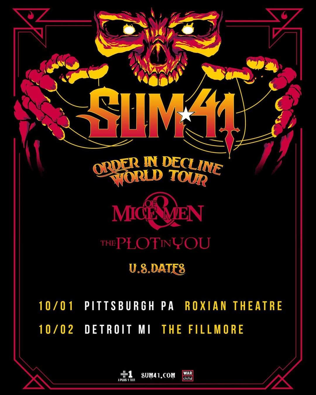 Of Mice & Menさんのインスタグラム写真 - (Of Mice & MenInstagram)「We’re doin some special shows on The Earth Tour with @Sum41 in support of their new album! Do not miss the mayhem, get your tickets right now at OFMICETICKETS.COM! 🤘🤘🤘 #SumMiceAndMen #Sum41 #OfMiceAndMen  #OMandM #ThePlotinYou #OfMiceOnTour #RoxianTheatre #thefillmoredetroit」7月30日 7時15分 - omandm