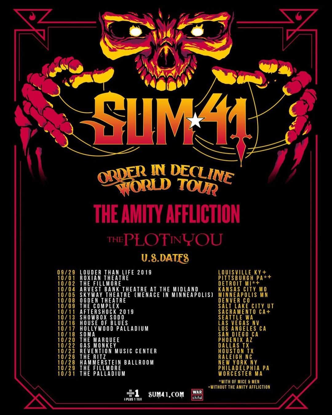 The Amity Afflictionさんのインスタグラム写真 - (The Amity AfflictionInstagram)「USA we are back in October with @sum41 and our mates @theplotinyouofficial we join the tour October 4 in Kansas City. See you all soon.」7月30日 8時07分 - theamityaffliction