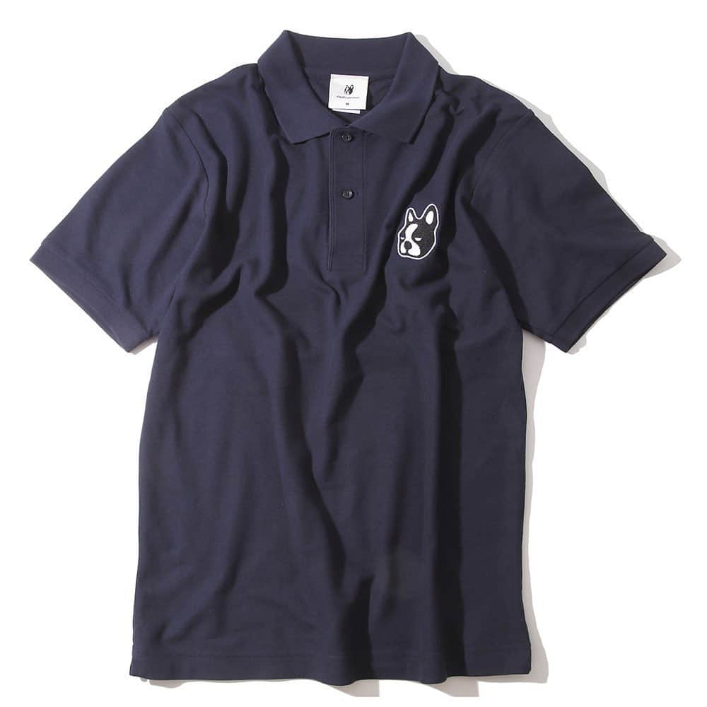のインスタグラム：「NAVY POLO. #claudiopandiani #frenchbulldog #bostonterrier #buhi #deliciousfootballlife #勝ちpolo #着てもらってから連勝」