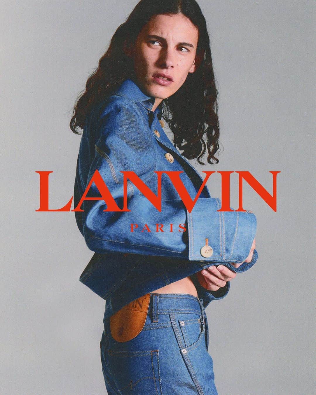ランバンのインスタグラム：「#LanvinDenim by @brunosialelli. Photography: @francoisquillacq #LanvinbyBrunoSialelli」