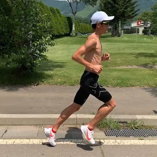 佐藤悠基のインスタグラム：「合宿ラスト40km  いろいろ収穫ありのいいトレーニングとなりました。  終わったあとはしっかりアイシング🥶  時計だと距離足りてないけど大体40km  #marathon#マラソン#nagano#ueda#sugadaira#oakley#2xu#garmin#maurten#メダリスト#nike」