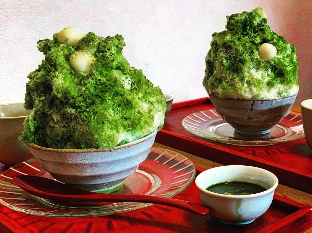 秋丸美帆さんのインスタグラム写真 - (秋丸美帆Instagram)「#抹茶中毒 . #shaveice #icecream #greentea #cafe #抹茶 #かき氷 #抹茶スイーツ #抹茶かき氷 #白玉 #和カフェ #天神 #福岡」7月30日 18時28分 - mippy34