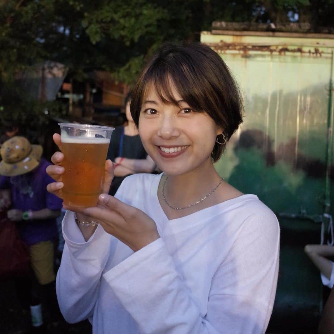 中村優さんのインスタグラム写真 - (中村優Instagram)「きゃんぱぁい🍻 (ビールはこれの1/3くらいしか飲めない🙇‍♀️)」7月30日 22時32分 - nkmr_yu