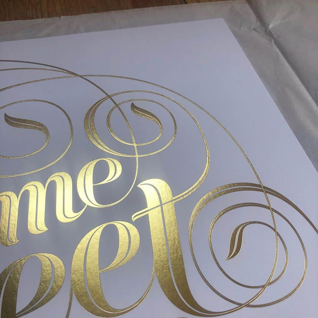 Seb Lesterさんのインスタグラム写真 - (Seb LesterInstagram)「I just put a new colourway of ‘Home Sweet Home’ in my shop.✨This is the last colourway I will do of this popular print. Gold Foil on White Plike art paper, 330gsm. 42cm X 42cm (approximately 16.5 X 16.5 inches), signed edition of 250 only. Free shipping worldwide for a limited time, just enter the code ‘Golden’ on checkout. Link in profile or seblester.com/shop 👍#seblester #art #limitededition #print #home #homesweethome #letterforms #type」7月30日 22時31分 - seblester