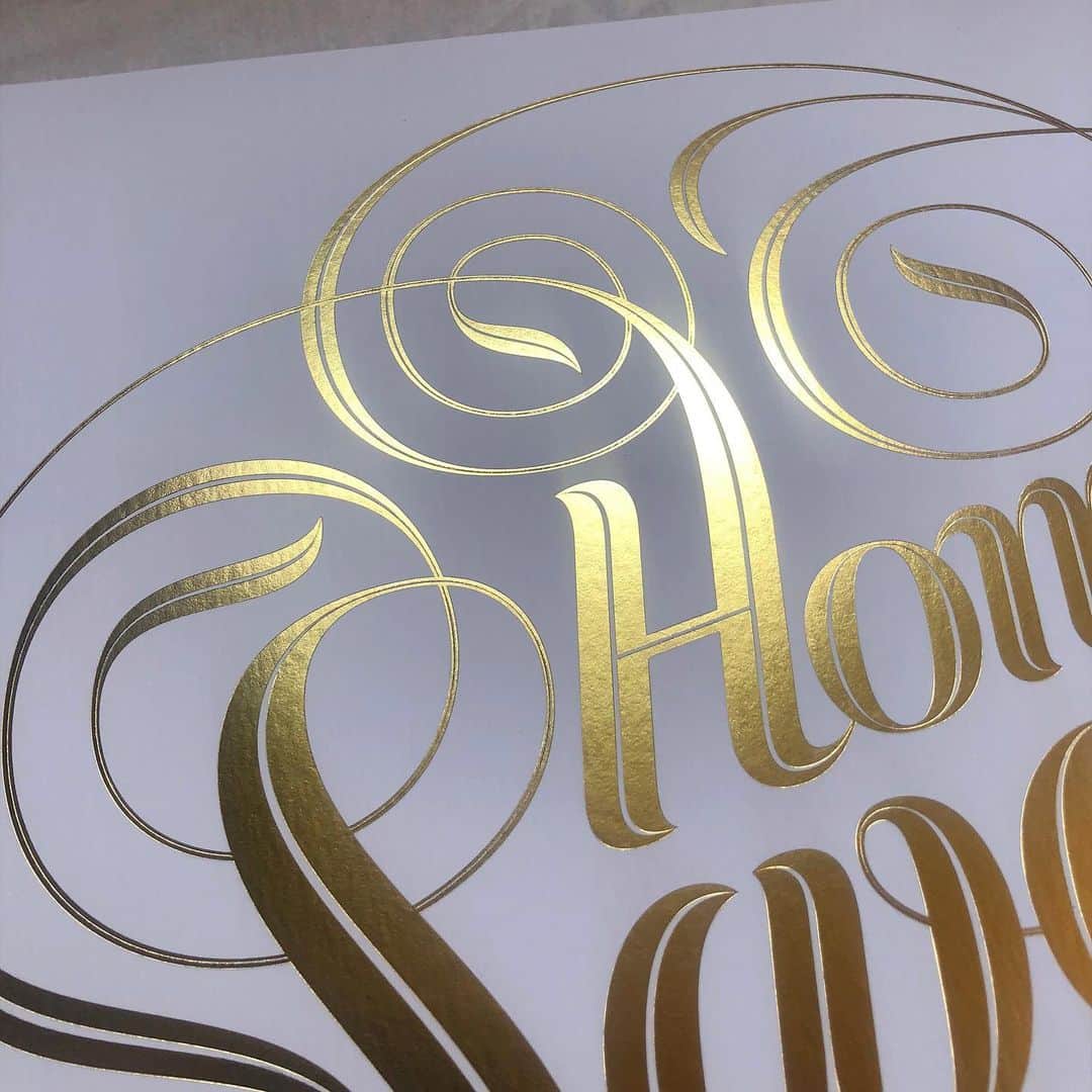 Seb Lesterさんのインスタグラム写真 - (Seb LesterInstagram)「I just put a new colourway of ‘Home Sweet Home’ in my shop.✨This is the last colourway I will do of this popular print. Gold Foil on White Plike art paper, 330gsm. 42cm X 42cm (approximately 16.5 X 16.5 inches), signed edition of 250 only. Free shipping worldwide for a limited time, just enter the code ‘Golden’ on checkout. Link in profile or seblester.com/shop 👍#seblester #art #limitededition #print #home #homesweethome #letterforms #type」7月30日 22時31分 - seblester