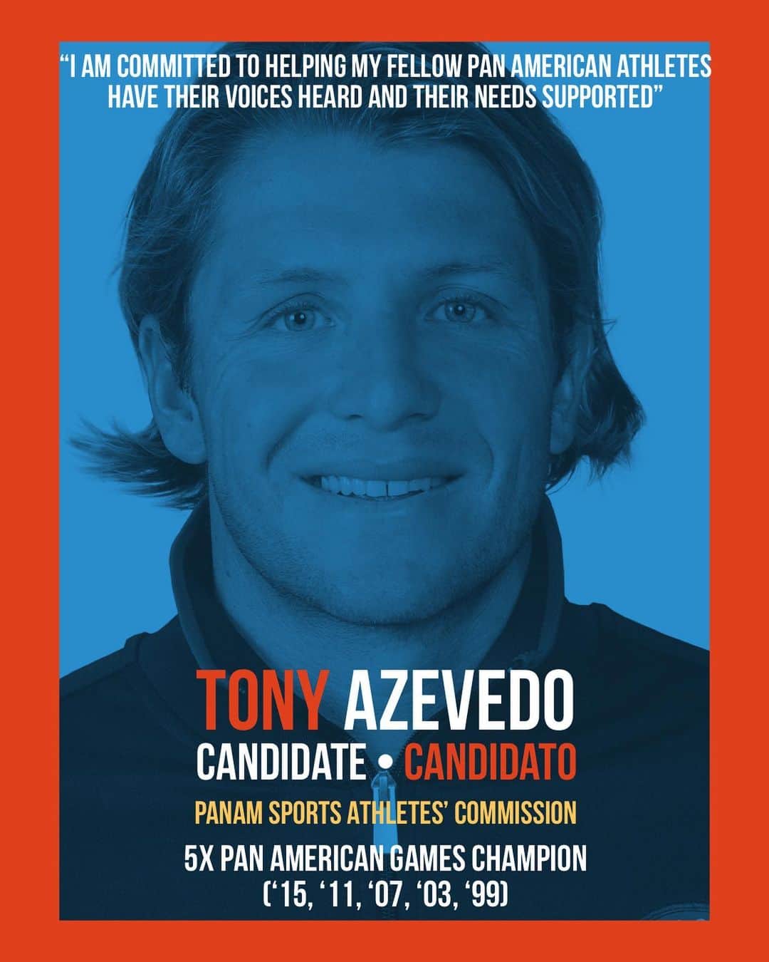 トニー・アゼベドのインスタグラム：「‪Honored to be chosen by @TeamUSA to be a candidate to rep the PANAM athletes commission! See you in Peru! #Lima2019 ‬@usawp @azevedo_wp」