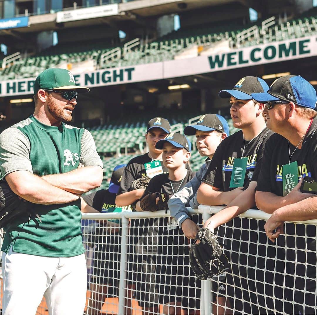 オークランド・アスレチックスさんのインスタグラム写真 - (オークランド・アスレチックスInstagram)「Liam hosted @littleleague’s Team Australia as they gear up for the Little League World Series.」7月31日 10時05分 - athletics