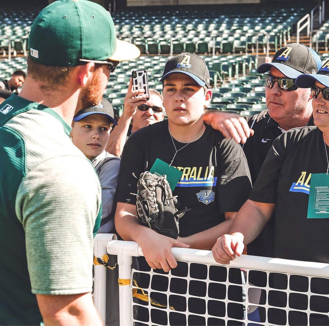 オークランド・アスレチックスさんのインスタグラム写真 - (オークランド・アスレチックスInstagram)「Liam hosted @littleleague’s Team Australia as they gear up for the Little League World Series.」7月31日 10時05分 - athletics