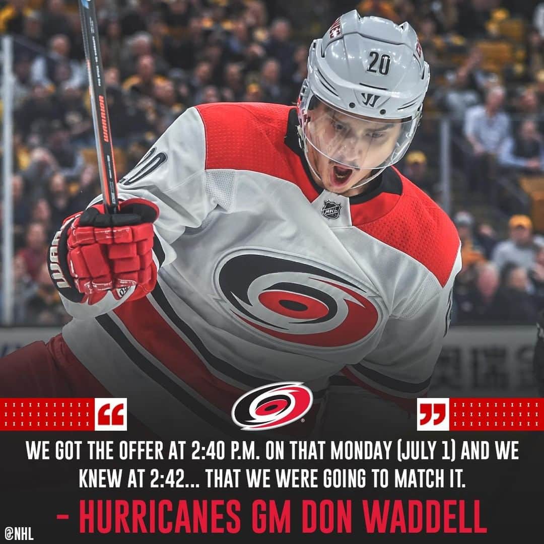 NHLさんのインスタグラム写真 - (NHLInstagram)「Match an offer sheet for @ssebastianaho?  The @nhlcanes never had a doubt.」7月31日 2時02分 - nhl