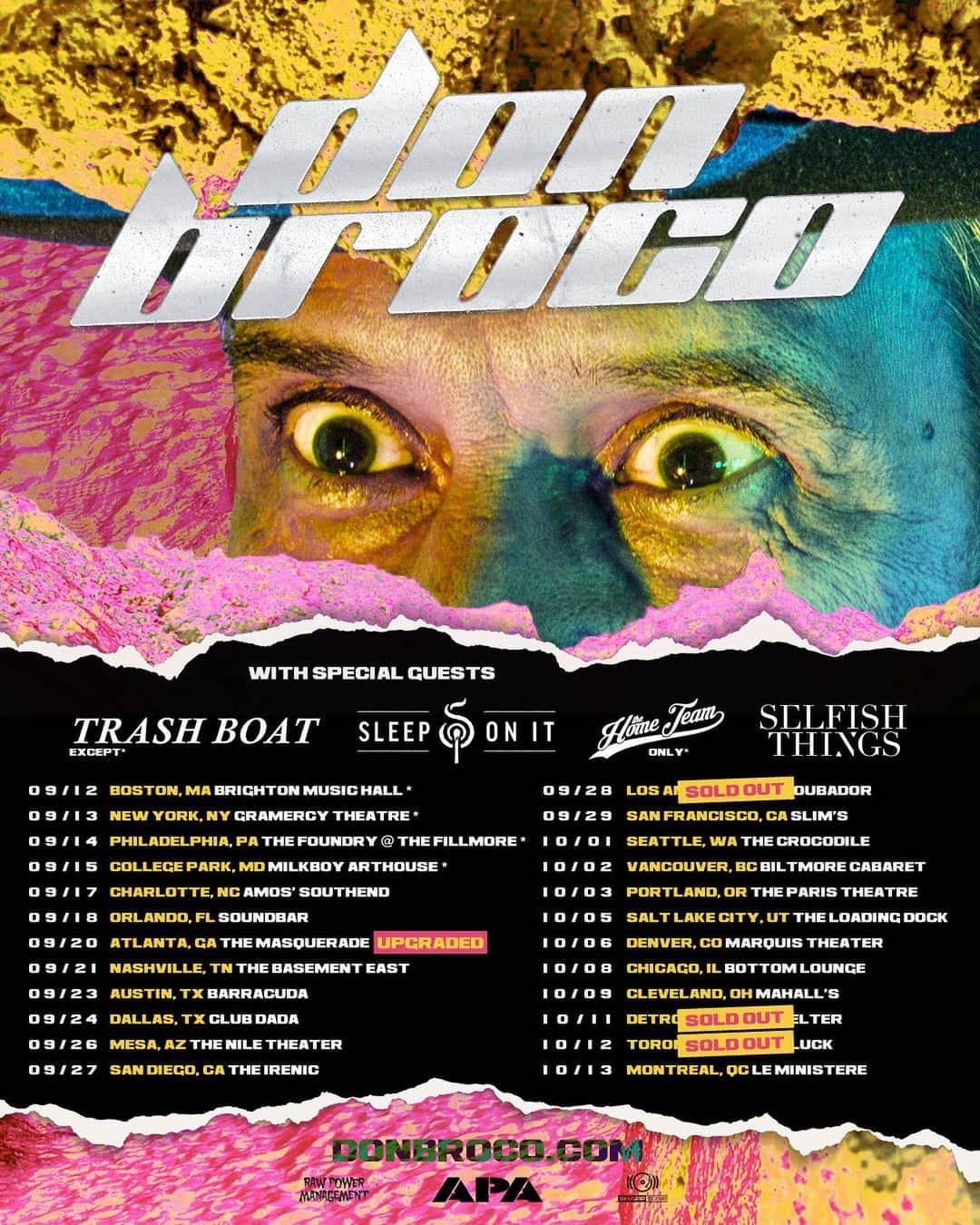 Don Brocoさんのインスタグラム写真 - (Don BrocoInstagram)「DETROIT YOU ARE SOLD OUT BABY!  Also stoked to announce @thehometeam will be joining us for Boston, NY, Philly, and College Park!」7月31日 4時51分 - donbroco