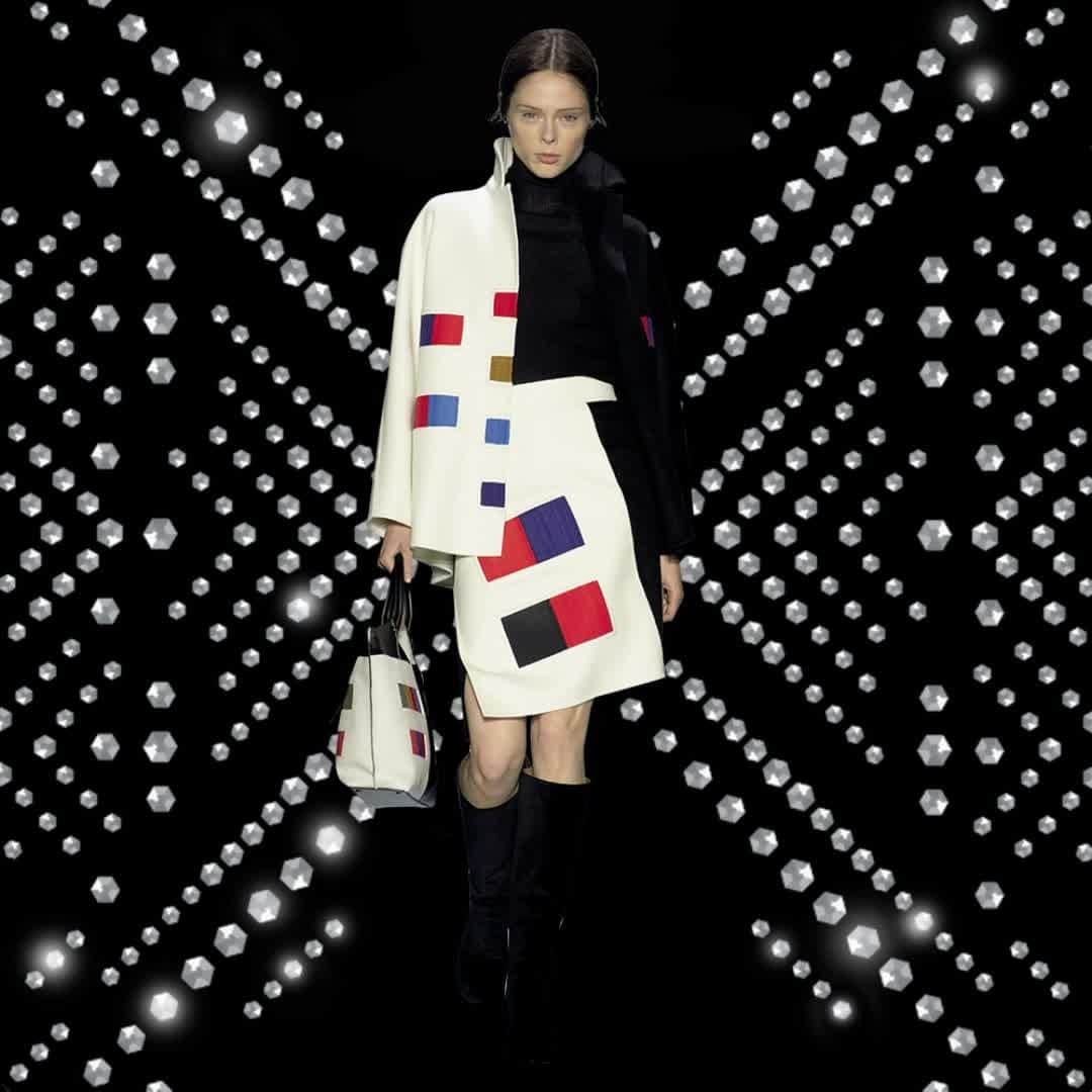 Saks Fifth Avenueのインスタグラム：「RUNWAY TO REALITY: Designer and Creative Director Albert Kriemler married fashion and art in @akrisofficial’s Fall 2019 Collection by adding graphic textiles to asymmetrical wrap skirts. Pre-Order the collection now at Saks. #SaksStyle」